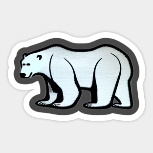 Graceful Arctic King: Portrait of a Polar Bear Sticker